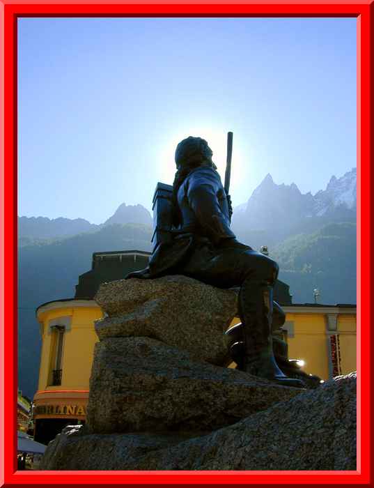 Chamonix statue